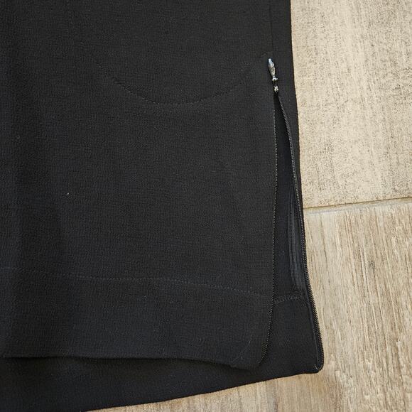 Angelo Tarlazzi Paris Dress Size 10 Collared 3/4 Pleated Sleeves Pockets Shift - Picture 5 of 13